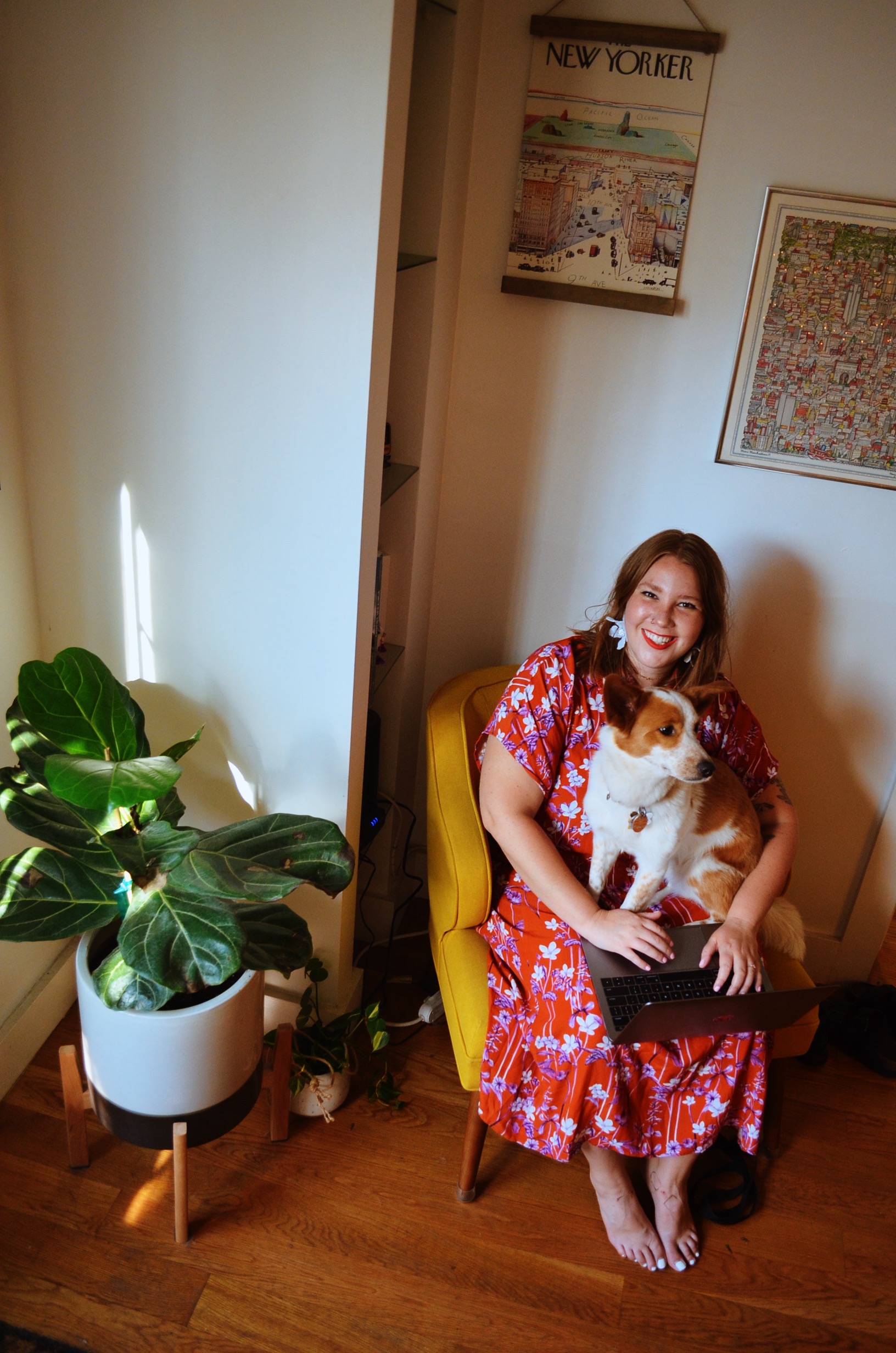 Chelsea Leibow and her dog, Stanley, for Argos & Artemis.