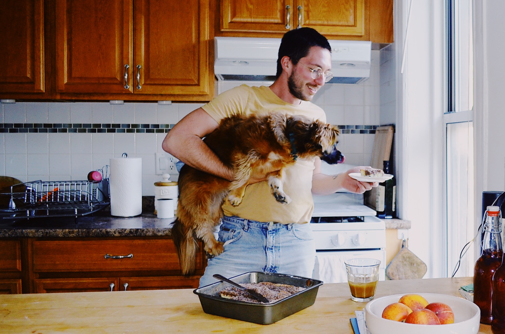 Jake Stavis and his dog, Sandy, for Argos & Artemis.