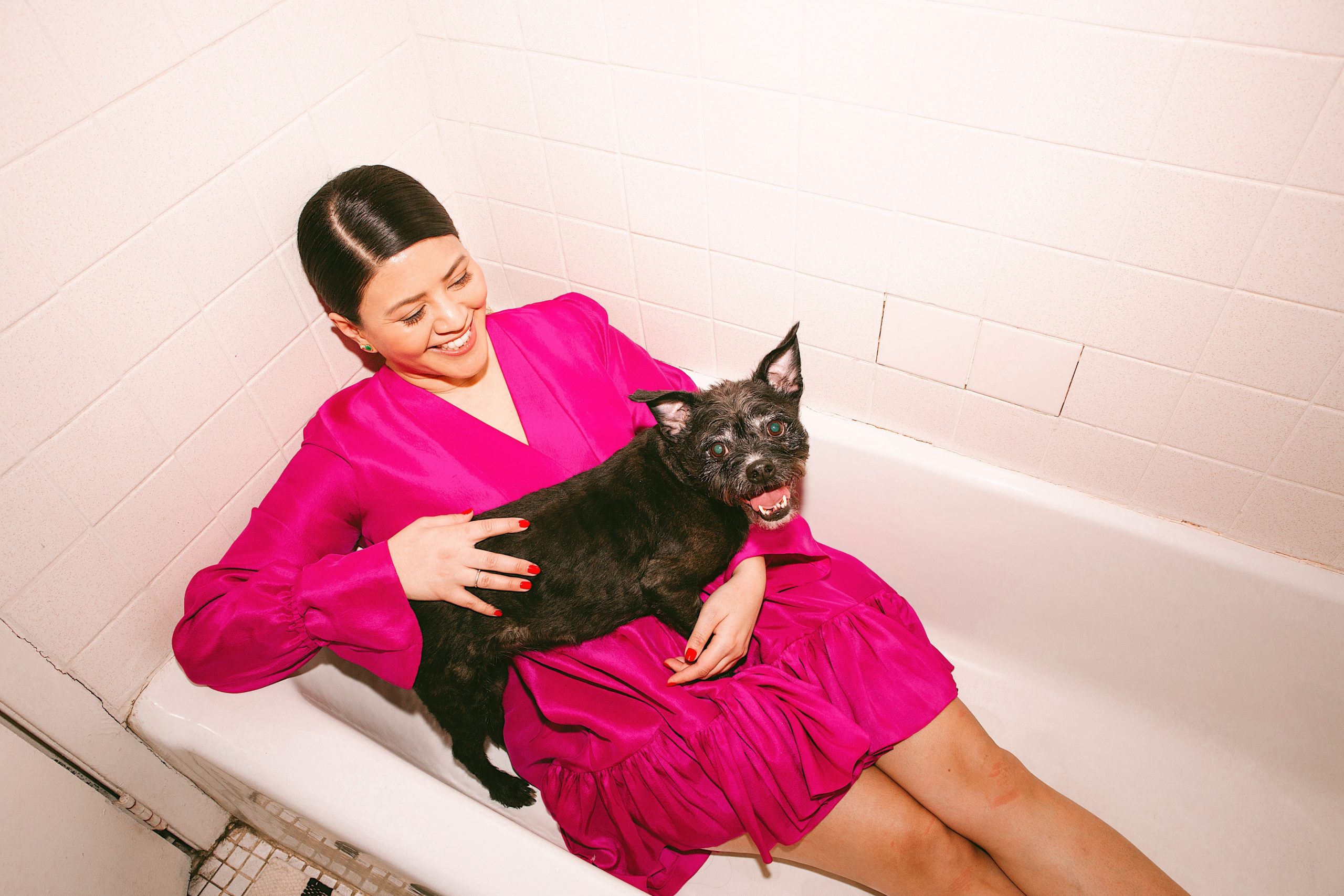 Lisa Lu and her dog, Stella, for Argos & Artemis by Tayler Smith.