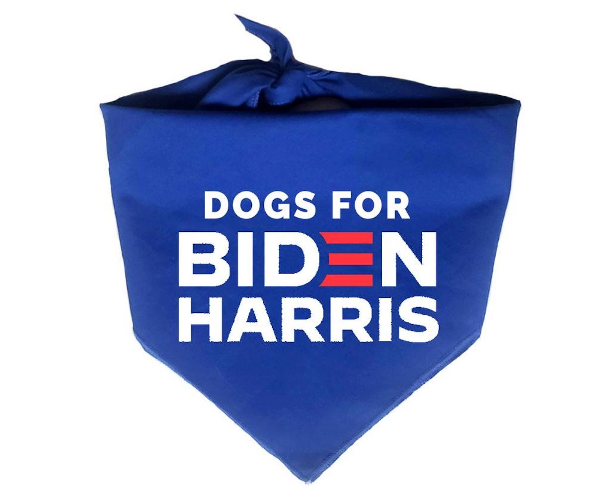 Pawmiscuous Dogs for Biden-Harris bandana.